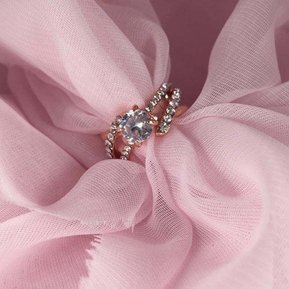 Jewelry - WHITE SAPPHIRES SET IN ROSE GOLD